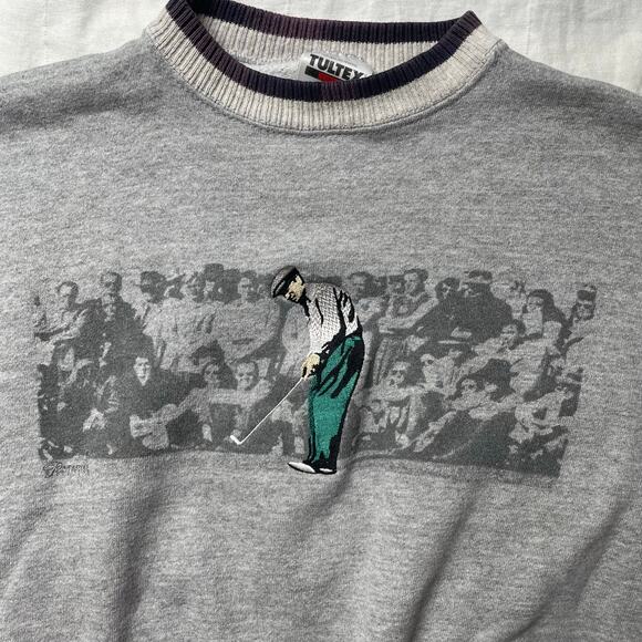 Vintage Tultex Golf Graphic Crewneck Sweatshirt Pullover Size Large USA Made - Picture 4 of 5